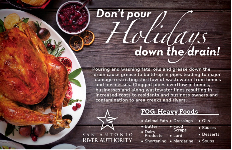 Don't pour Holidays down the drain!