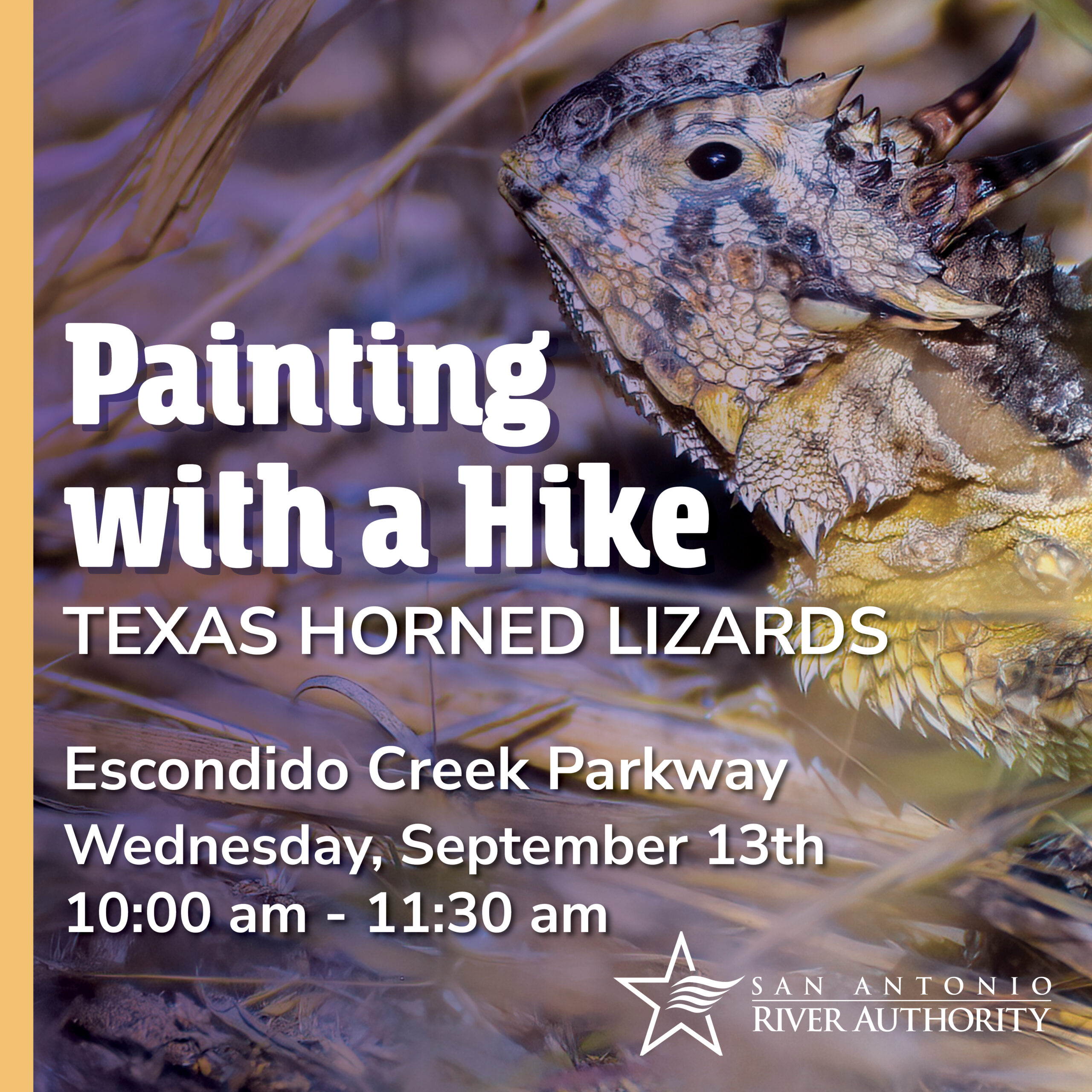 Painting with a Hike Texas Horned Lizards