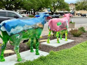 Cow art sculptures