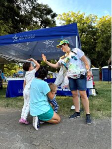 River Warrior gives a high five to other participants