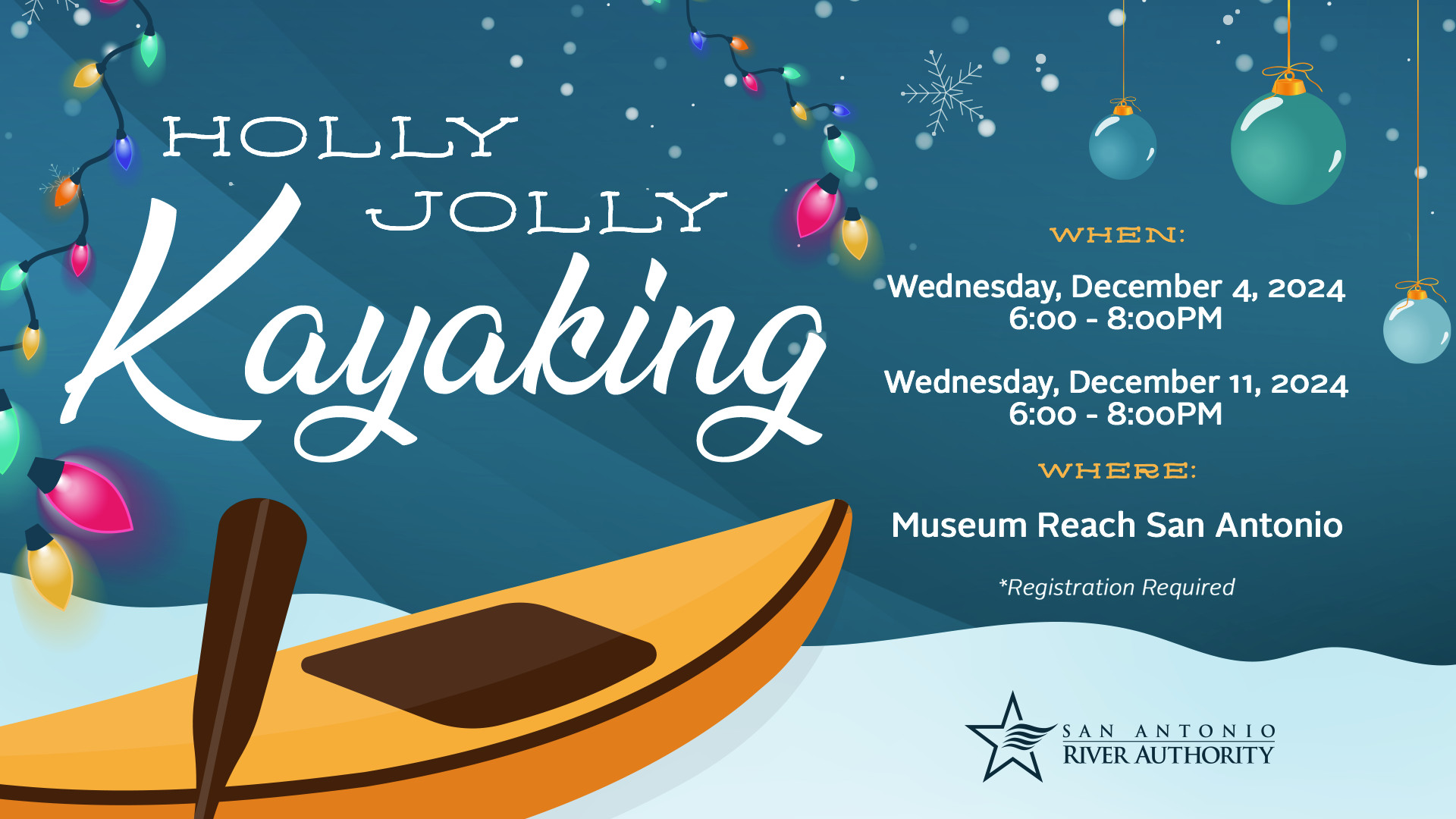 Holly Jolly Kayaking Promotional Event