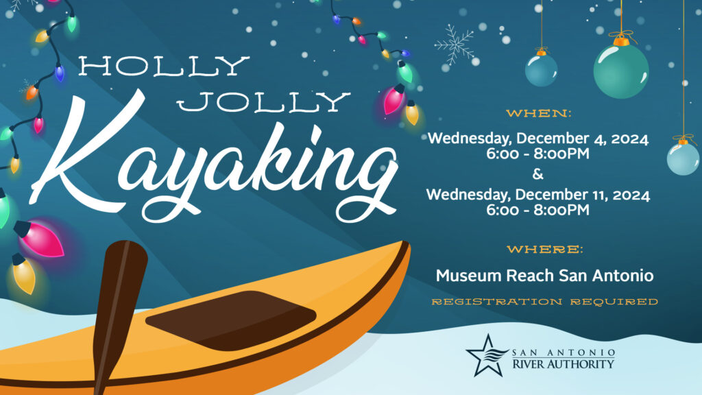 Holly Jolly Kayaking promotional graphic